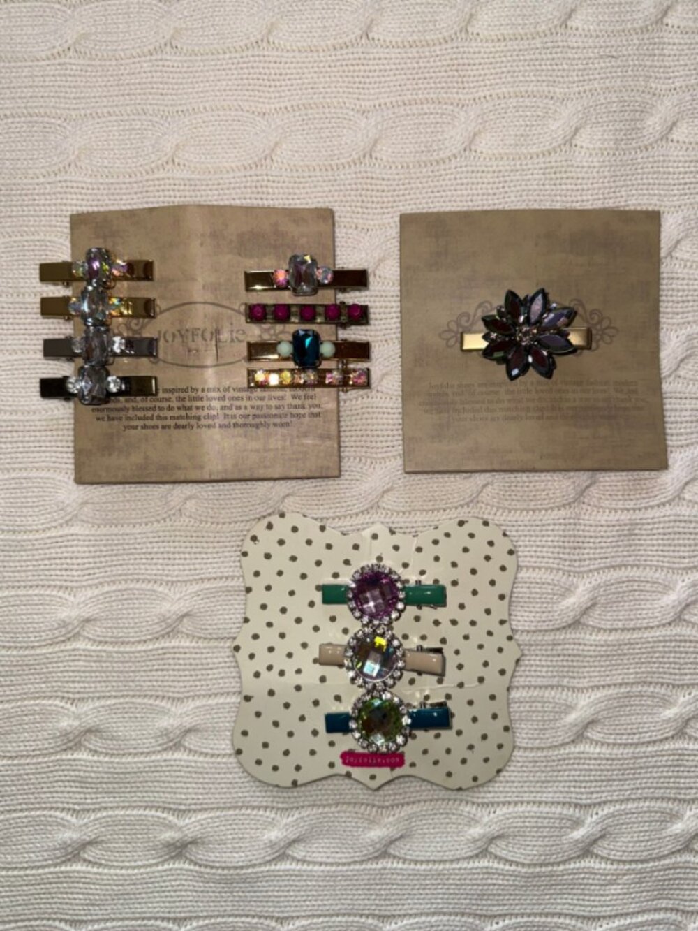 Lot of 12 Joyfolie Hair clips